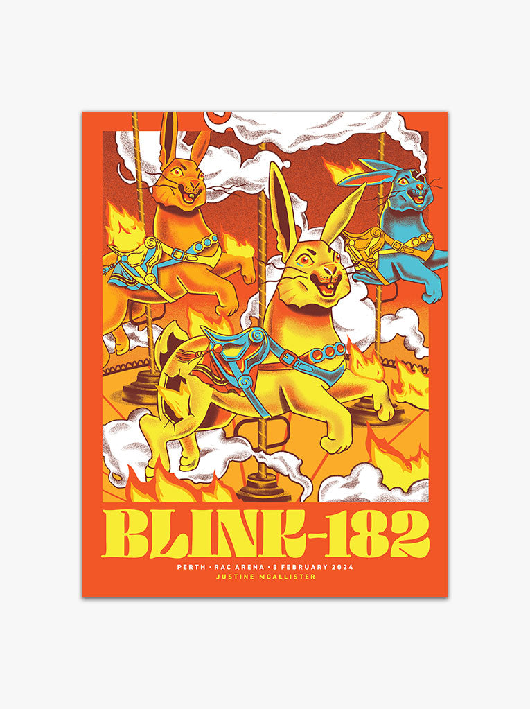 blink182 02/08/24 Perth Poster Conflux Co