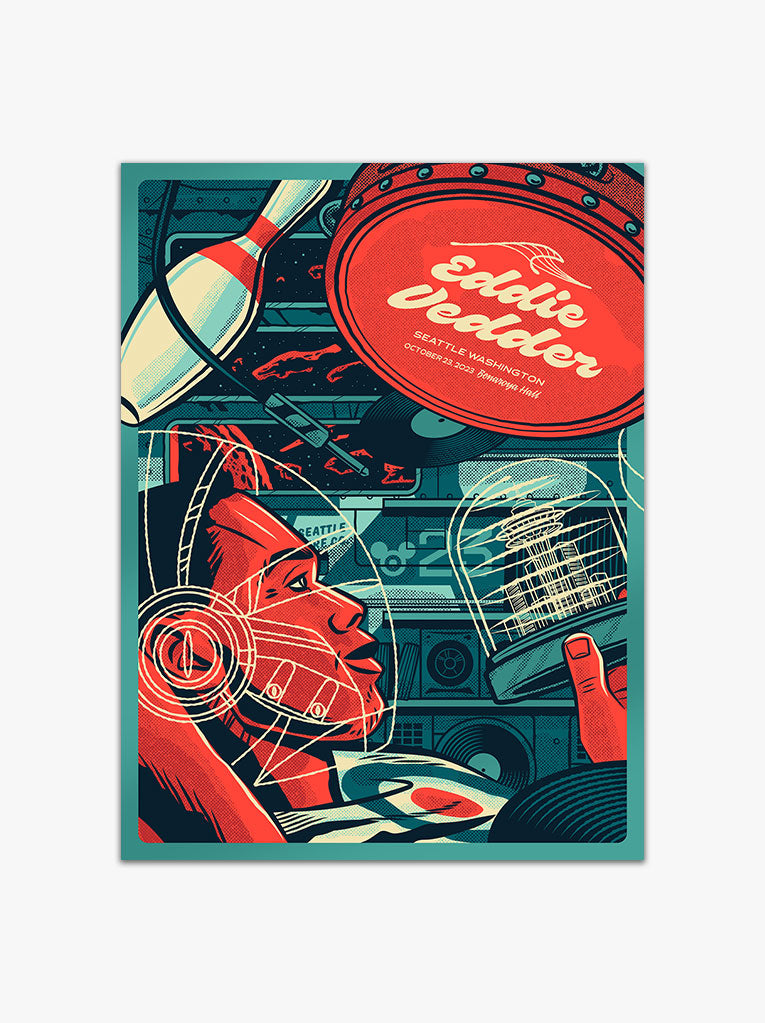 Eddie Vedder 10/23/23 and 10/24/23 Seattle Poster Set – Conflux Co