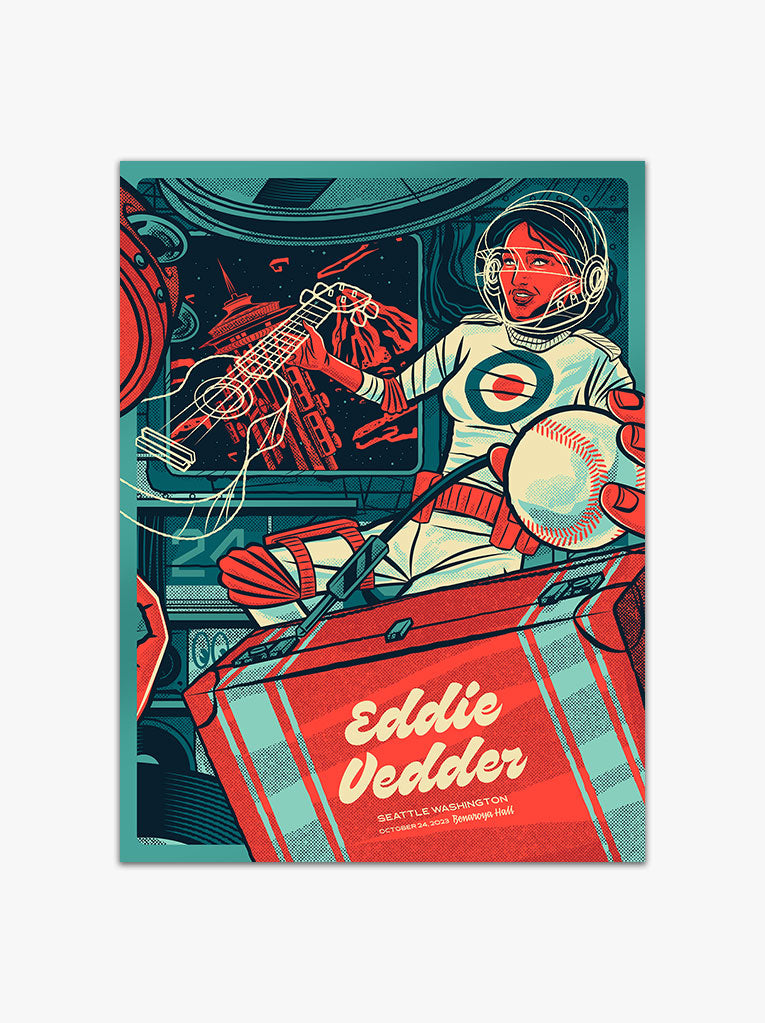 Eddie Vedder 10/23/23 and 10/24/23 Seattle Poster Set