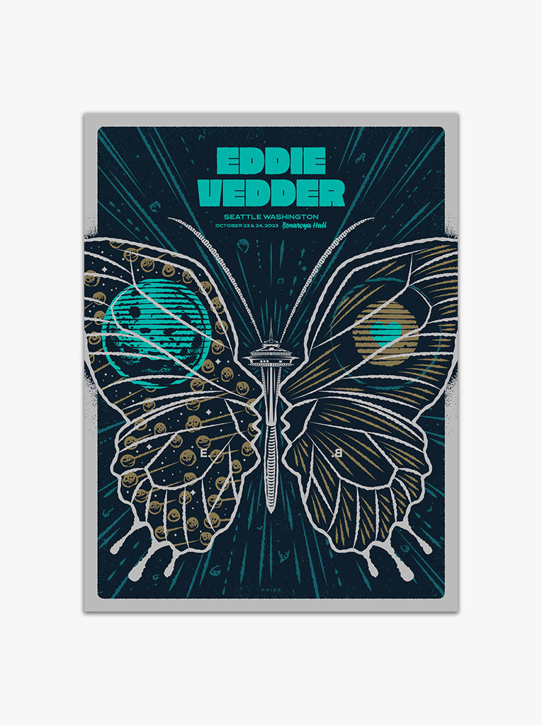 Eddie Vedder Seattle 2023 2 Night Event Poster