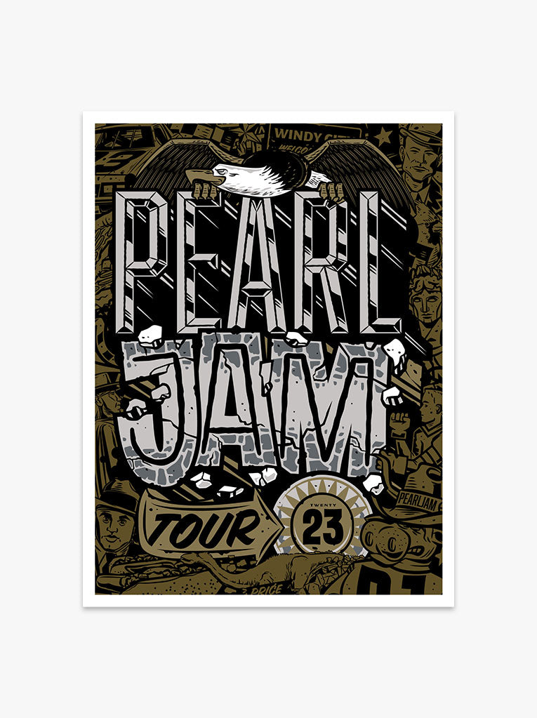 Pearl Jam 2023 U.S. Tour Poster Travis Price