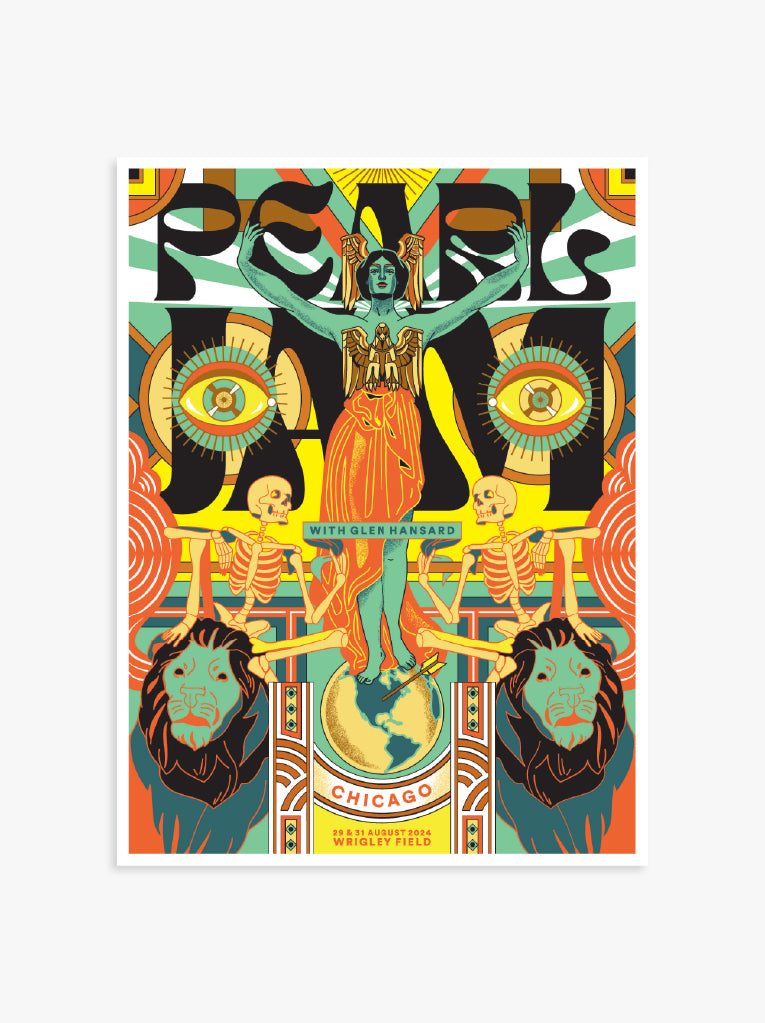 Pearl Jam 2025 Chicago Event Poster Conflux Co