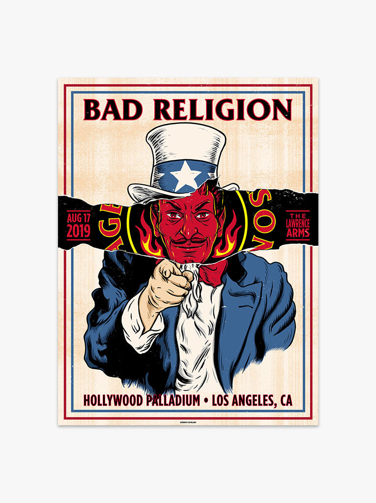 Bad Religion 08/17/19 Los Angeles Poster