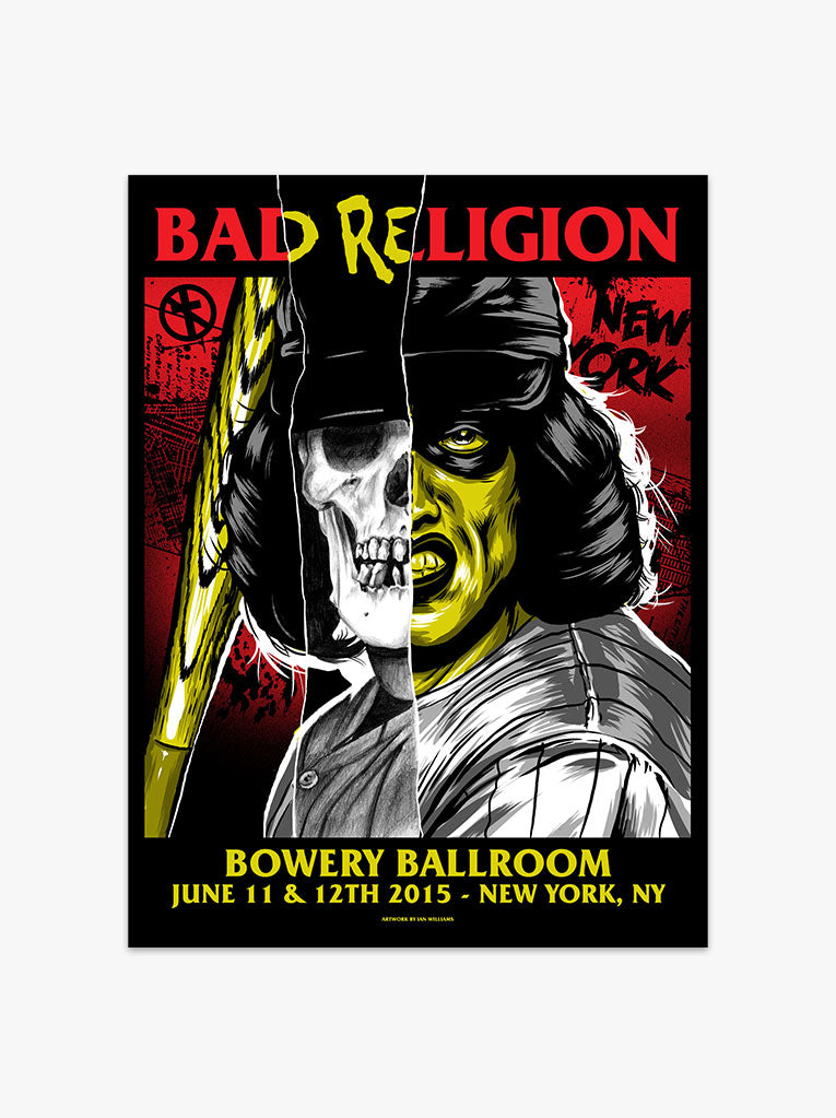 Bad Religion 06/11/15 & 06/12/15 New York Poster