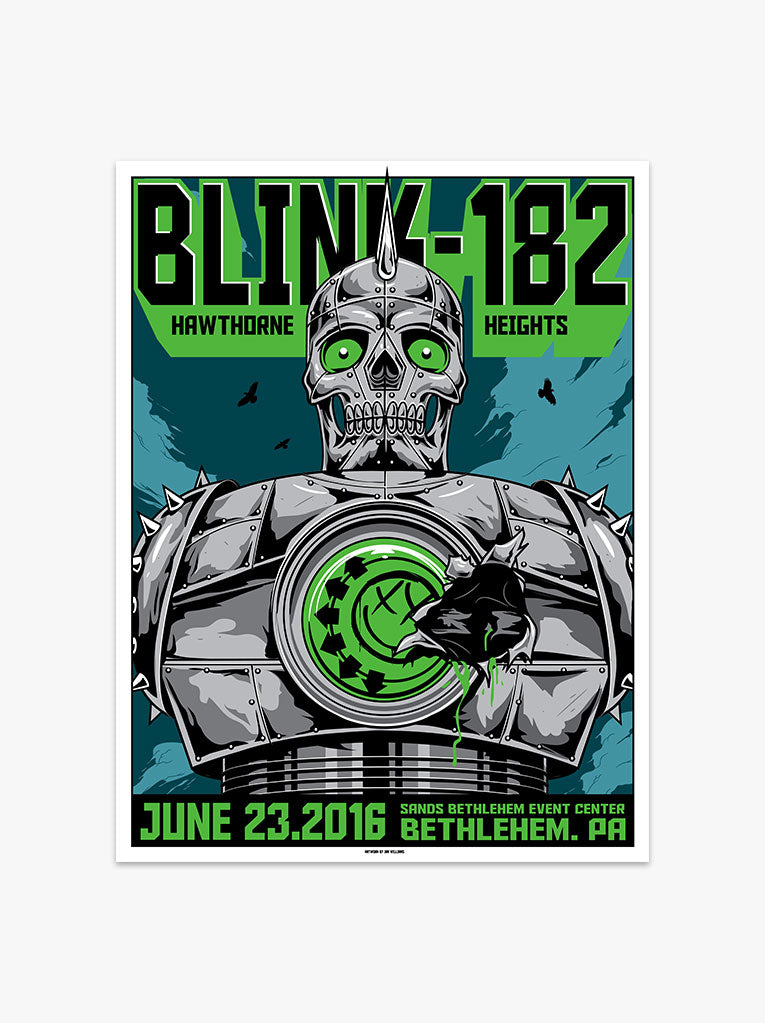 blink-182 06/23/16 Bethlehem Poster