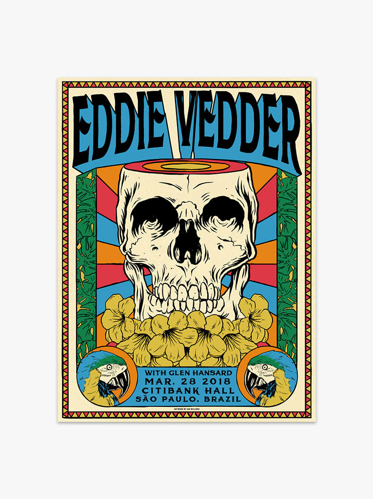 Eddie Vedder 03/28/18 São Paulo Poster