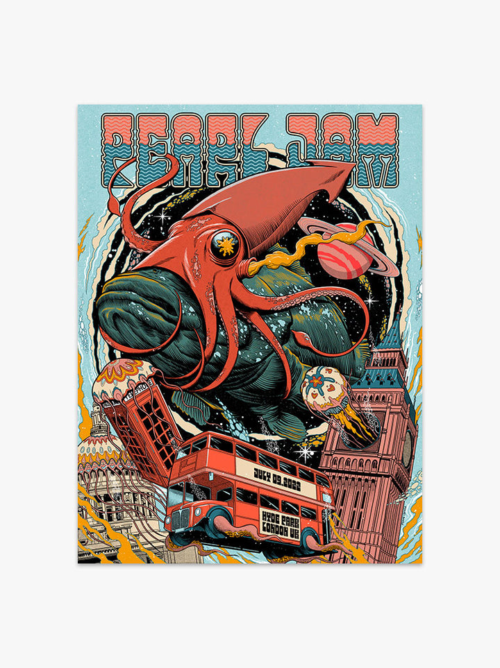 Pearl Jam 07/09/22 London Poster