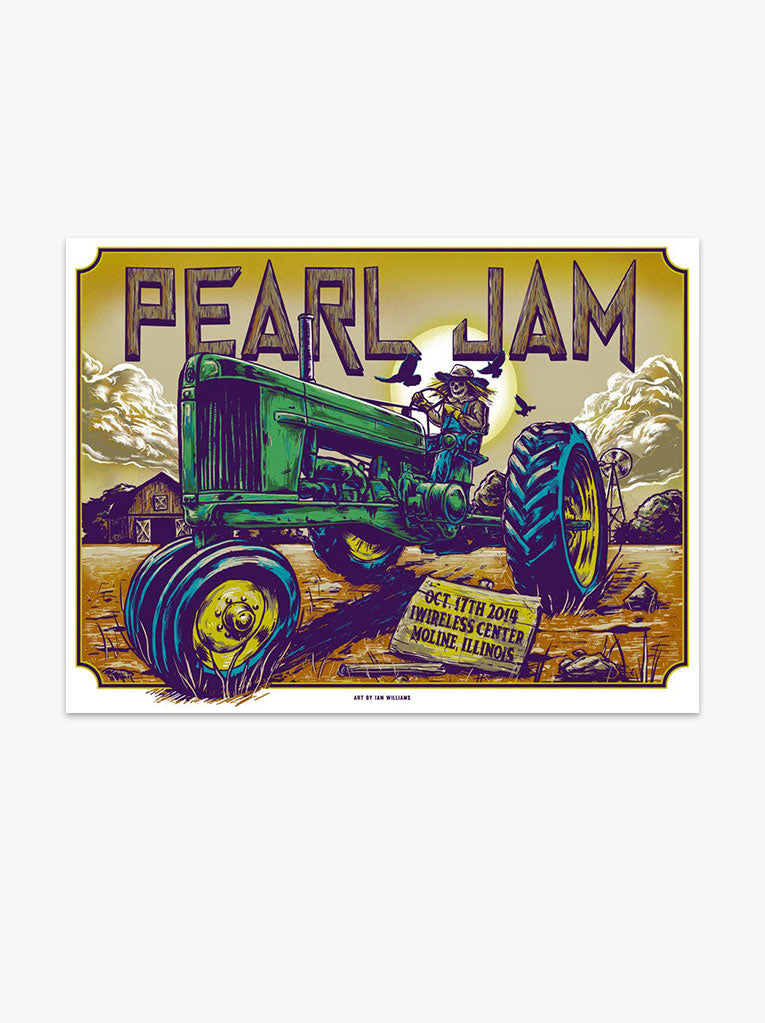 Pearl Jam 10/17/14 Moline Poster